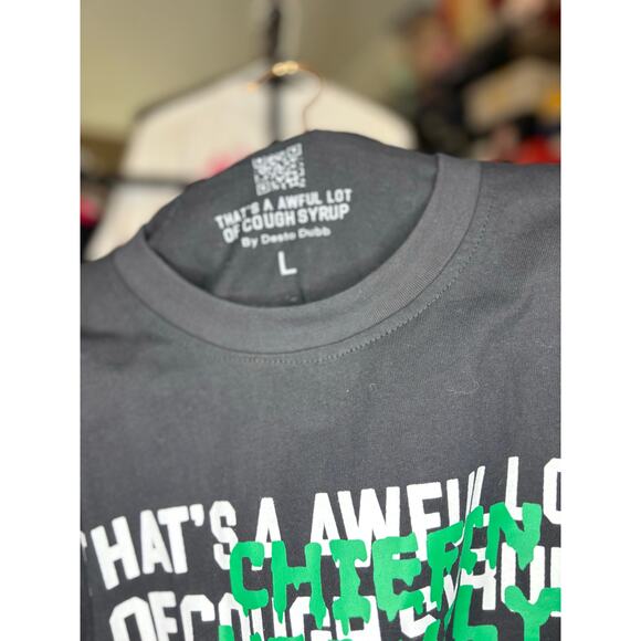 NEW Sz. L - Awful Lot of Cough Syrup "Chiefin" Shirt (Blk) - Picture 3 of 3